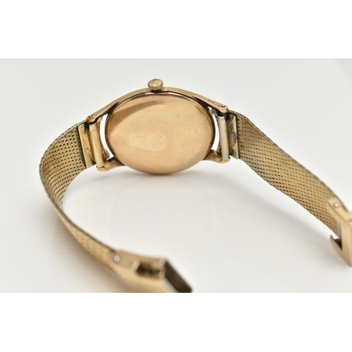 116 - A 9CT GOLD 'ROTARY' GENTS WRISTWATCH, hand wound movement, round dial signed 'Rotary' 17 jewels inca... 
