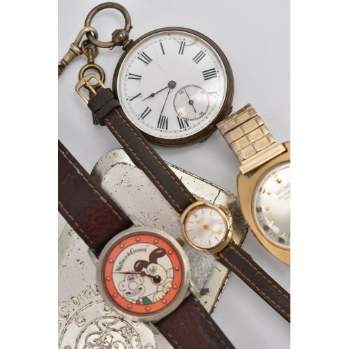 130 - AN ASSORTMENT OF WATCHES, to include an automatic 'Sekonda' gents wristwatch, a white metal open fac... 