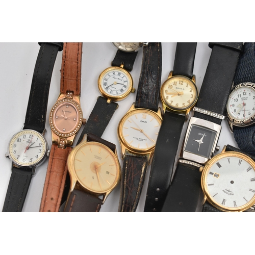 200 - A BAG OF ASSORTED WRISTWATCHES, mainly womens watches, names to include 'Reflex, Sekonda, Lorus, Cit... 