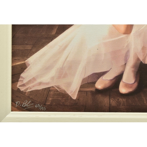 305 - DARREN BAKER (BRITISH 1976) 'BALLET SHOES I', a signed limited edition print on board, depicting a y... 