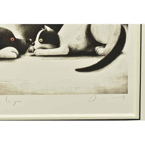 307 - DOUG HYDE (BRITISH 1972) 'CLOSE TO YOU', a signed limited edition print depicting a cat and a dog no... 