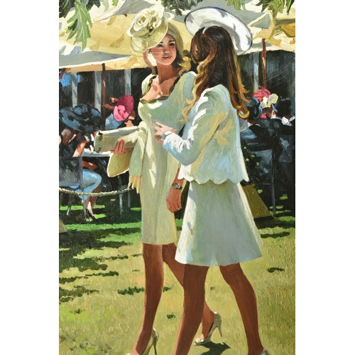 313 - SHERREE VALENTINE DAINES (BRITISH 1959) 'THE COLOUR AND GLAMOUR OF ASCOT', a signed limited edition ... 