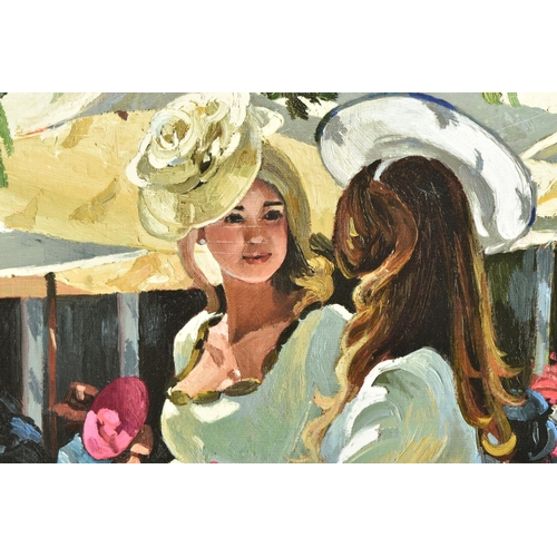 313 - SHERREE VALENTINE DAINES (BRITISH 1959) 'THE COLOUR AND GLAMOUR OF ASCOT', a signed limited edition ... 