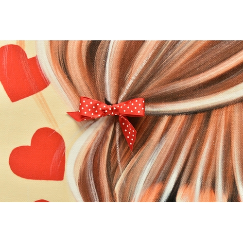 317 - JENNIFER HOGWOOD (BRITISH 1980) 'McLOVE', a signed limited edition embellished print on canvas, depi... 