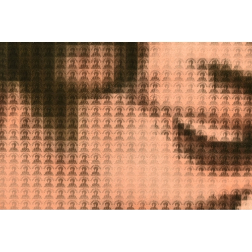 319 - NICK HOLDSWORTH (BRITISH CONTEMPORARY) 'JIMI HENDRIX', a pixelated portrait of the rockstar, signed ... 