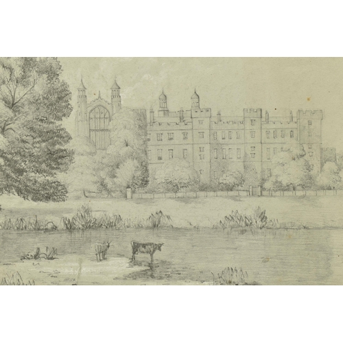 333 - THREE UNSIGNED 19TH CENTURY VIEWS OF CAMBRIDGE, the first depicting Kings College Cambridge viewed f... 