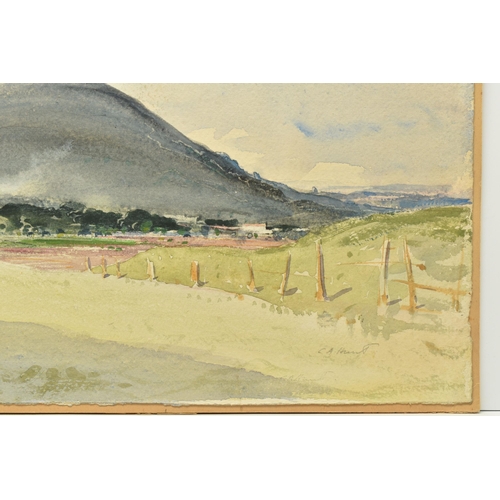 339 - CECIL ARTHUR HUNT (1873-1965) LANDSCAPE WITH HILL, an extensive landscape with farm buildings to the... 