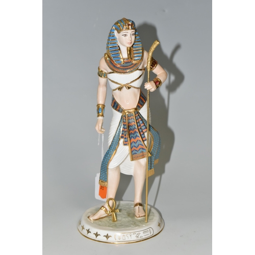 381 - A LIMITED EDITION WEDGWOOD 'LEGENDS OF THE NILE' FIGURE, 'Tutankhamun The Boy King', for Compton & W... 