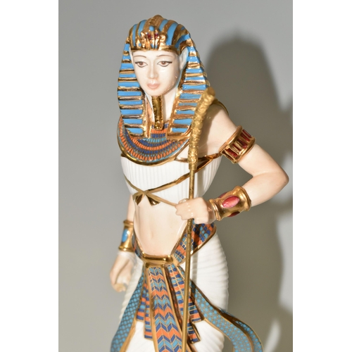 381 - A LIMITED EDITION WEDGWOOD 'LEGENDS OF THE NILE' FIGURE, 'Tutankhamun The Boy King', for Compton & W... 