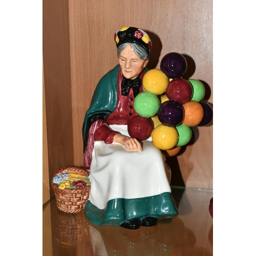 382 - SIX ROYAL DOULTON FIGURINES, comprising The Old Balloon Seller HN1315, The Balloon Man HN1954, Linda... 