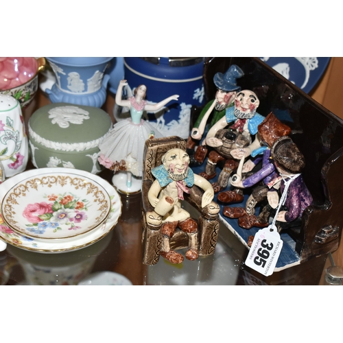 395 - A FIGURE GROUP BY WILL YOUNG FOR RUNNAFORD POTTERY, showing characters from the song Widdecombe Fair... 