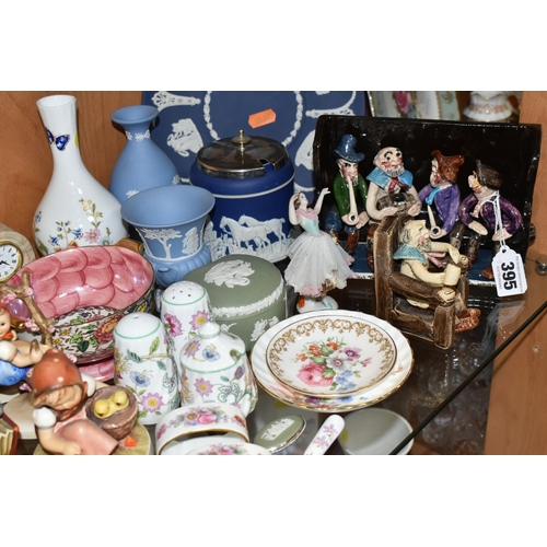 395 - A FIGURE GROUP BY WILL YOUNG FOR RUNNAFORD POTTERY, showing characters from the song Widdecombe Fair... 