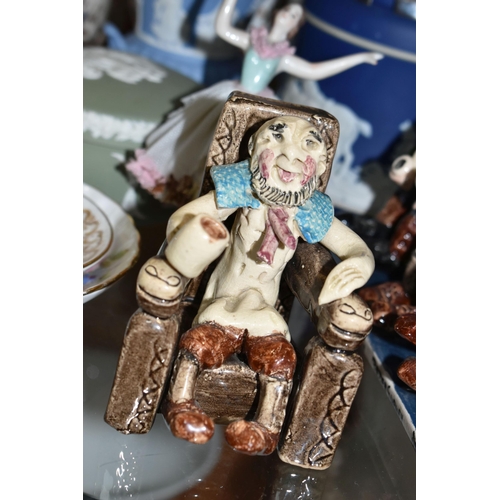 395 - A FIGURE GROUP BY WILL YOUNG FOR RUNNAFORD POTTERY, showing characters from the song Widdecombe Fair... 