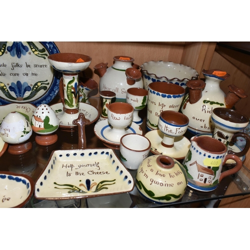 400 - A COLLECTION OF WATCOMBE POTTERY TORQUAYWARE, comprising a trefoil, a salt & pepper pots (chipped an... 