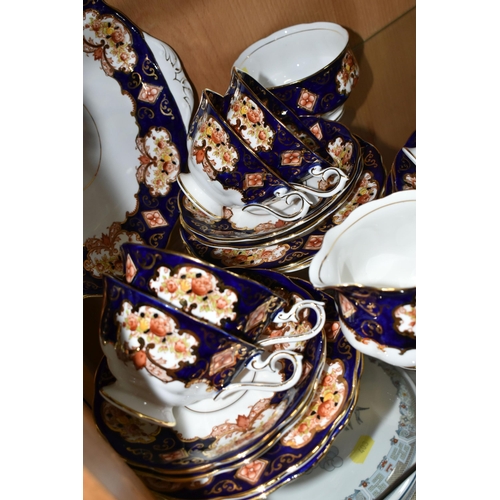 402 - A GROUP OF ROYAL ALBERT 'HEIRLOOM' PATTERN TEAWARE, comprising a milk jug, cake plate (small hairlin... 