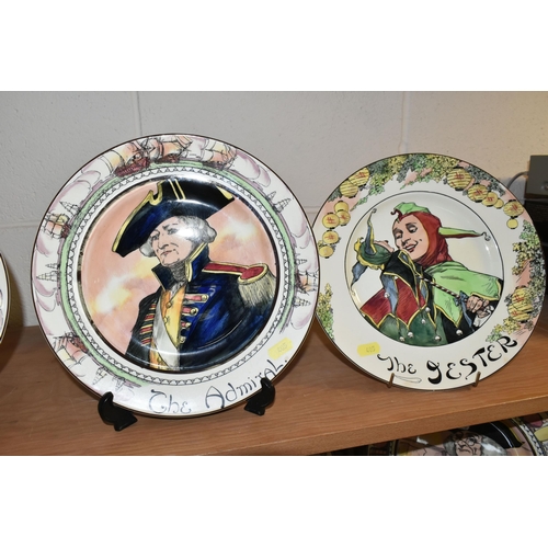 405 - EIGHT ROYAL DOULTON SERIES WARE CHARACTER PLATES, comprising 'The Hunting Man' D6282 plates, 'The Do... 