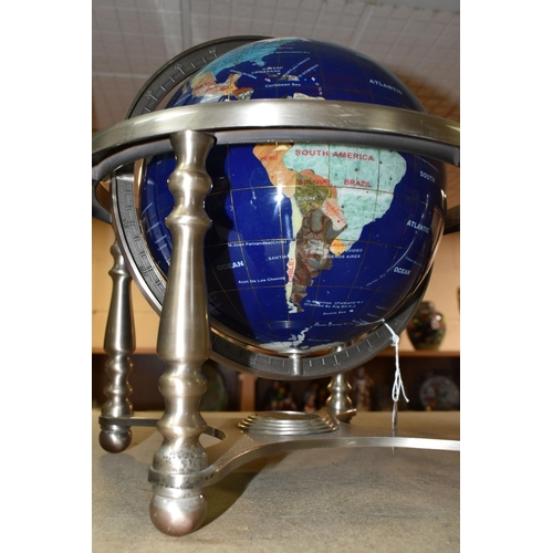 417 - A MODERN TABLE GLOBE, probably dating from early this century due to country names, countries deline... 