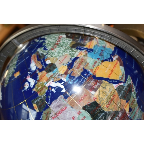 417 - A MODERN TABLE GLOBE, probably dating from early this century due to country names, countries deline... 