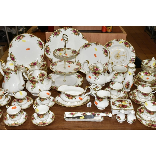 436 - A QUANTITY OF ROYAL ALBERT 'OLD COUNTRY ROSES' PATTERN TEAWARE, comprising one coffee pot (marked as... 