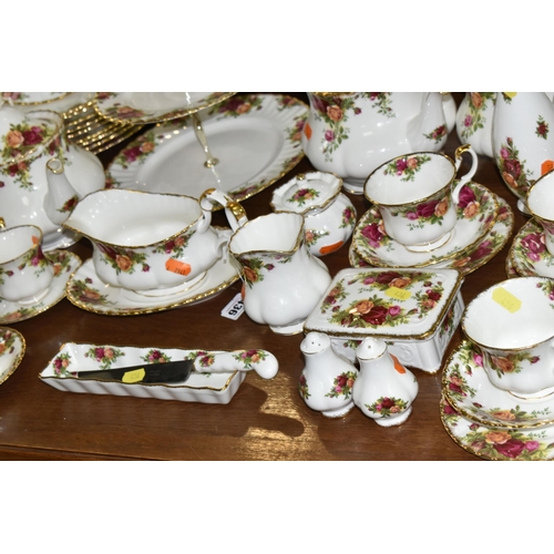 436 - A QUANTITY OF ROYAL ALBERT 'OLD COUNTRY ROSES' PATTERN TEAWARE, comprising one coffee pot (marked as... 