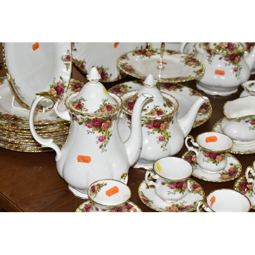 436 - A QUANTITY OF ROYAL ALBERT 'OLD COUNTRY ROSES' PATTERN TEAWARE, comprising one coffee pot (marked as... 