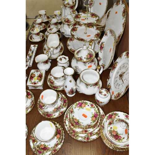 436 - A QUANTITY OF ROYAL ALBERT 'OLD COUNTRY ROSES' PATTERN TEAWARE, comprising one coffee pot (marked as... 