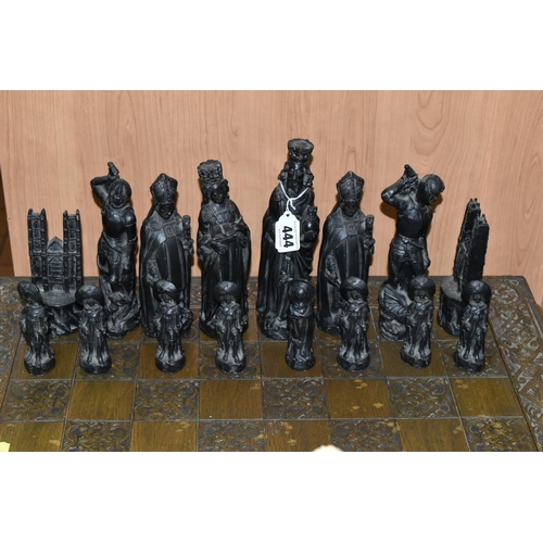 444 - A 1970'S ANNE CARLTON 'WESTMINSTER ABBEY'  CHESS SET, a vintage Studio Anne, Carlton 'Westminster Ab... 