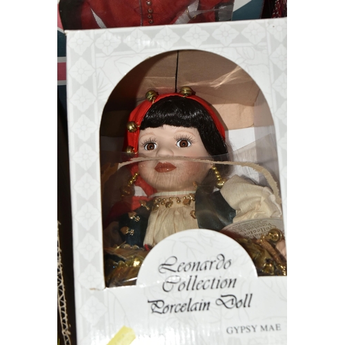 454 - FOUR BOXES OF COLLECTABLE LEONARDO COLLECTION  PORCELAIN DOLLS, to include thirty one dolls, all but... 