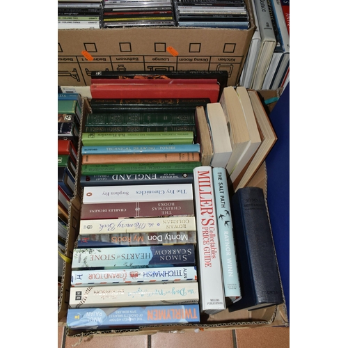 510 - EIGHT BOXES OF BOOKS, CDs AND LPs approximately 130 book titles in hardback and paperback format inc... 