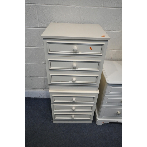 1201 - A MODERN WHITE DRESSING TABLE, fitted with seven drawers, length 140cm x depth 76cm x height 72cm, a... 