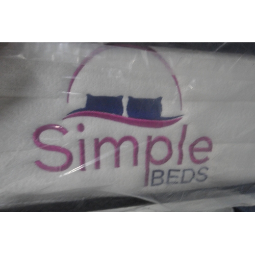 1266 - A NEW SIMPLE BEDS WRAPPED 4FT 6 POCKET SPRUNG MEMORY FOAM MATTRESS