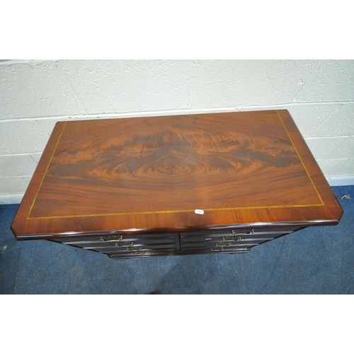 1346 - AN ALFRED ALLEN MAHOGANY MEDIA CABINET, width 101cm x depth 49cm x height 86cm (condition report: ov... 