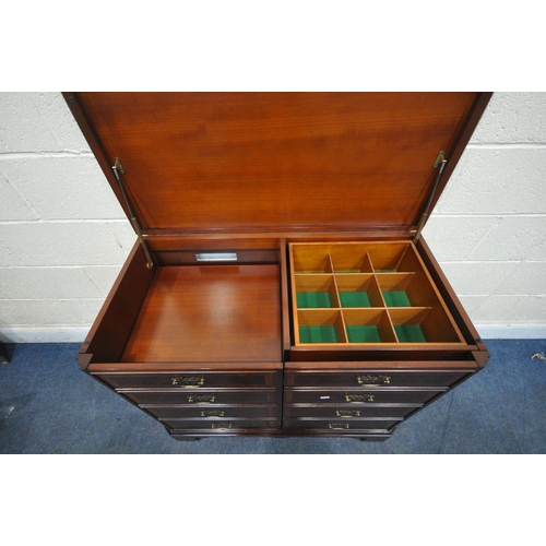 1346 - AN ALFRED ALLEN MAHOGANY MEDIA CABINET, width 101cm x depth 49cm x height 86cm (condition report: ov... 