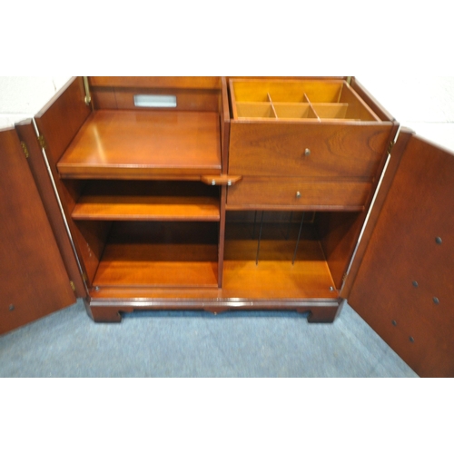 1346 - AN ALFRED ALLEN MAHOGANY MEDIA CABINET, width 101cm x depth 49cm x height 86cm (condition report: ov... 