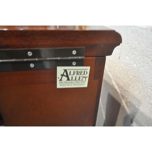 1346 - AN ALFRED ALLEN MAHOGANY MEDIA CABINET, width 101cm x depth 49cm x height 86cm (condition report: ov... 