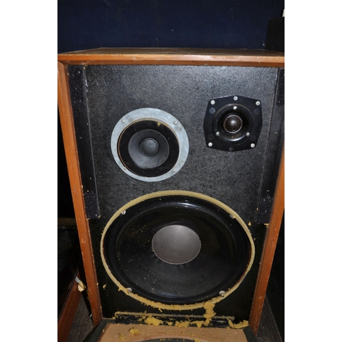 1072 - A PAIR OF VINTAGE GOODMAN'S G MAGNUM K2 HI FI SPEAKERS and a Micro MR111 turntable (all untested) Co... 