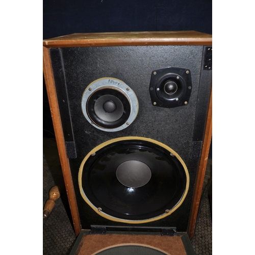 1072 - A PAIR OF VINTAGE GOODMAN'S G MAGNUM K2 HI FI SPEAKERS and a Micro MR111 turntable (all untested) Co... 