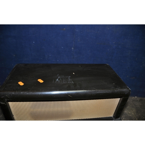 1098 - A PILOT RADIO BLUE PETER VALVE RADIO with an ebonised cabinet (Condition Report: powers up, illumina... 