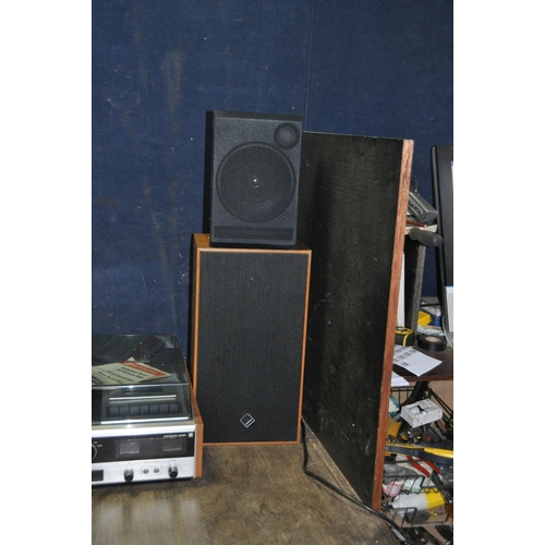 1108 - A VINTAGE HITACHI SDT-3420 MUSIC CENTRE with matching speakers, a pair of later speakers (untested),... 