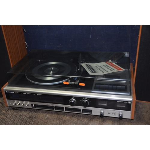 1108 - A VINTAGE HITACHI SDT-3420 MUSIC CENTRE with matching speakers, a pair of later speakers (untested),... 