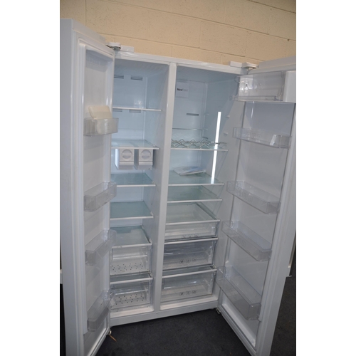 1112 - A BEKO ASL141W DOUBLE DOOR FRIDGE FREEZER width 91cm depth 73cm height 179cm (PAT pass and working a... 