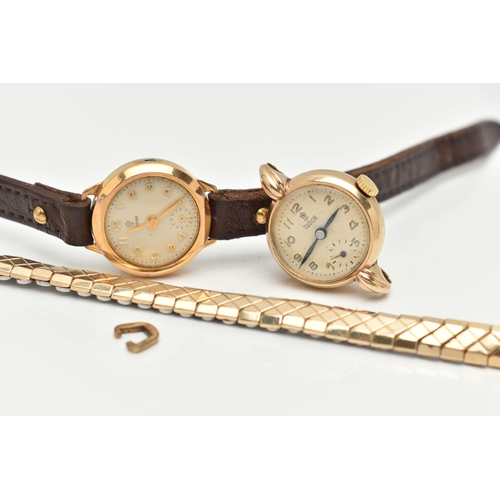 40 - TWO LADYS 'TUDOR' WRISTWATCHES, the first manual wind (missing crown), round white dial signed 'Tudo... 