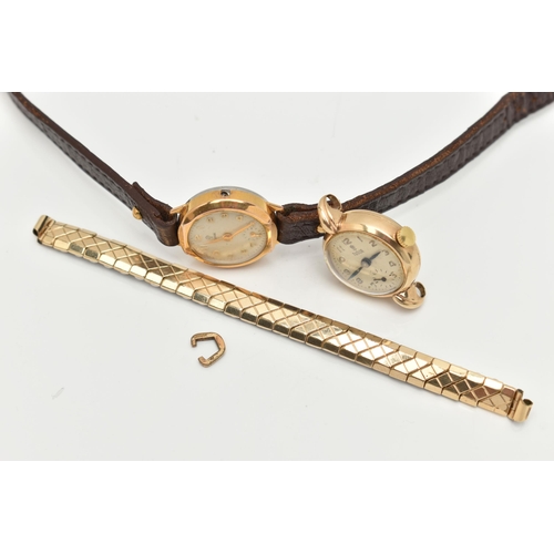 40 - TWO LADYS 'TUDOR' WRISTWATCHES, the first manual wind (missing crown), round white dial signed 'Tudo... 