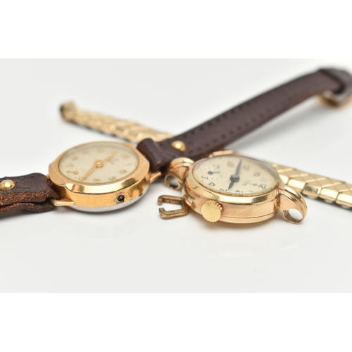 40 - TWO LADYS 'TUDOR' WRISTWATCHES, the first manual wind (missing crown), round white dial signed 'Tudo... 