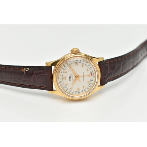 104 - AN 'ORIS' POINTER DATE WRISTWATCH, automatic movement, round dial signed 'Oris' 17 jewels automatic,... 