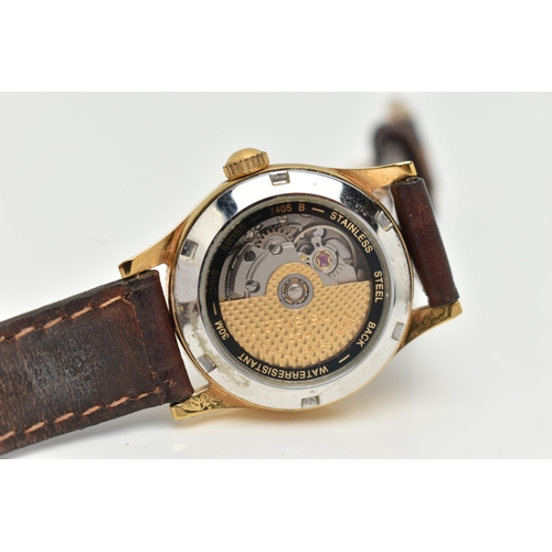 104 - AN 'ORIS' POINTER DATE WRISTWATCH, automatic movement, round dial signed 'Oris' 17 jewels automatic,... 