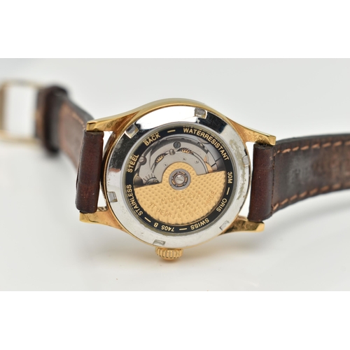 104 - AN 'ORIS' POINTER DATE WRISTWATCH, automatic movement, round dial signed 'Oris' 17 jewels automatic,... 