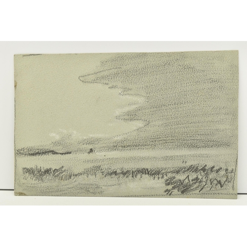 304 - HERCULES BRABAZON BRABAZON (1821-1906) LANDSCAPE STUDY WITH TREES, pencil on paper , initialled bott... 