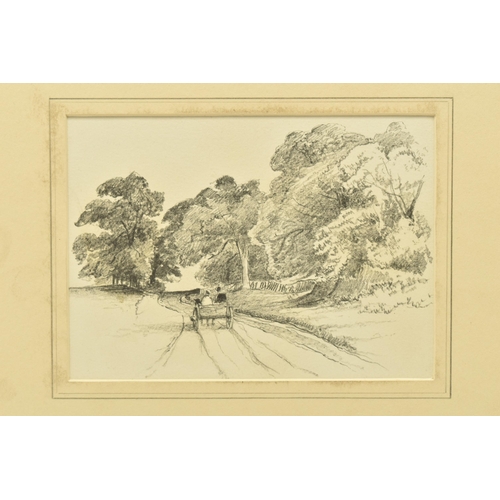 305 - CIRCLE OF EDMUND MORISON WIMPERIS (1835-1900) LANDSCAPE WITH CART, unsigned pencil on paper, approxi... 