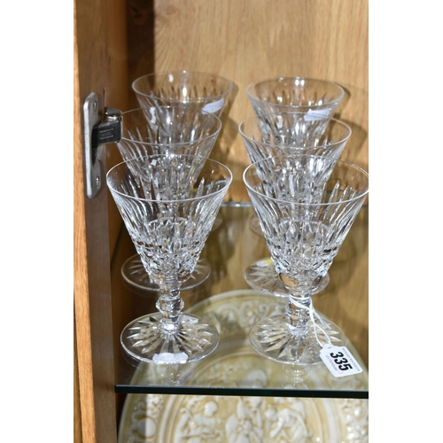 335 - EIGHT WATERFORD CRYSTAL CORDIAL GLASSES, in Maeve pattern, etched mark to bases (8) (Condition Repor... 